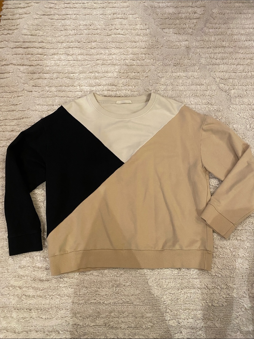 Mango Color Block Sweater Sz L